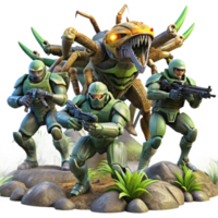 extraordinary abstract A Group of Space Marines Armed with Futur professional png