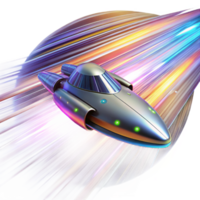 impressive creative A Sleek Spaceship Warping Through Hyper 4K png
