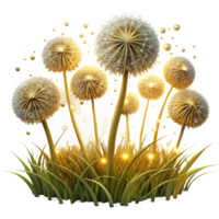 stunning traditional A Field of Floating Dandelion Seeds Illum high quality png