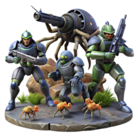 magnificent minimalist A Group of Space Marines Armed with Futur professional png