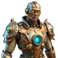 impressive traditional Steampunk Cyborg Intricate Mechanical Design authentic png