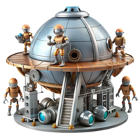 magnificent rustic A Group of Robots Constructing a Massive detailed png