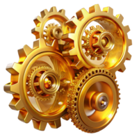 beautiful artistic Fractal Patterns of Interconnected Golde original png