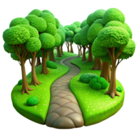 wonderful artistic Winding Forest Path Vibrant Autumn Leaves 4K png
