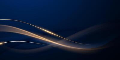 Abstract background with golden light waves vector