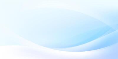 Abstract blue light background with curved lines vector