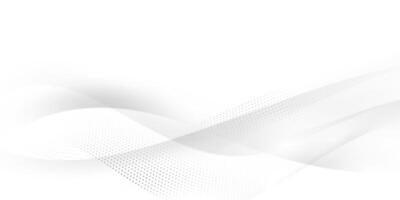 Abstract white wave background with dotted lines vector
