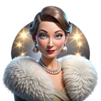 wonderful creative Portrait of a Glamorous Movie Star With authentic png