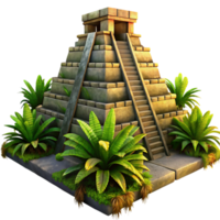 elegant traditional An Ancient Mayan Pyramid Overgrown With premium png