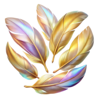 extraordinary traditional Iridescent Feathers Floating in Field exclusive png