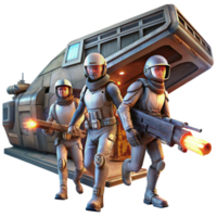 extraordinary minimalist A Group of Space Pirates Armed with Las high resolution png