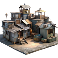 magnificent abstract A Shantytown Built from Scrap Materials G original png