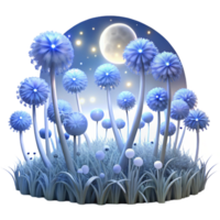 elegant traditional A Field of Glowing Dandelions Illuminat high resolution png