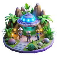 serene abstract A Group of Explorers Discovering a Hidden png