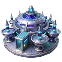 vibrant rustic A Futuristic Space Station Intricate Meta original png