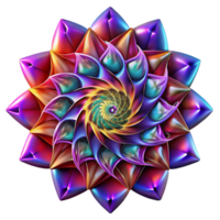 beautiful traditional A Kaleidoscopic Pattern of Swirling Fract original png