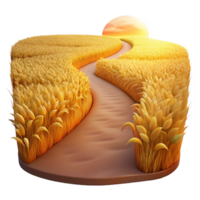 stunning abstract A Winding Dirt Path Through a Field of Ta authentic png
