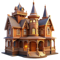 elegant modern A Victorian Mansion with Intricate Ginge png