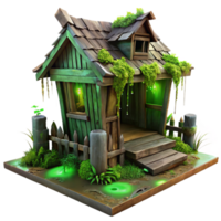 extraordinary rustic A Dilapidated Wooden Shack in a Swamp Ov authentic png