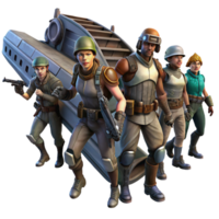 magnificent artistic A Group of Space Pirates Clad in Ragged detailed png