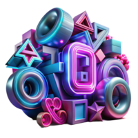 wonderful abstract Chaotic Alphanumeric Jumble authentic png