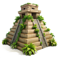 impressive traditional An Ancient Mayan Pyramid Overgrown with Ju exclusive png