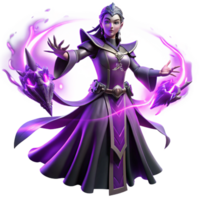 wonderful abstract A Powerful Sorceress Casting a Spell Surr high quality png
