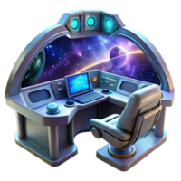 magnificent contemporary A Futuristic Spaceship Cockpit with a View original png