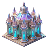 beautiful creative Crystal Palace with Intricate Carvings I high quality png