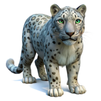 magnificent vintage A Realistic Rendering of a Snow Leopard professional png
