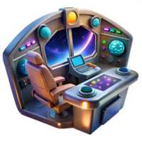 magnificent rustic A Spaceship Cockpit Filled with Glowing B genuine png