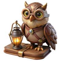 impressive abstract Steampunk Owl Portrait Intricate Design exclusive png