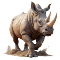 serene abstract A Powerful Rhinoceros Charging Through Th high resolution png