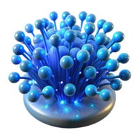 serene artistic A Field of Pulsating Bioluminescent Pa 4K png