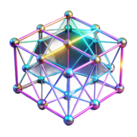 magnificent classic A Network of Interconnected Glowing Neon high resolution png