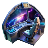 vibrant abstract A Futuristic Spaceship Cockpit with a View high resolution png
