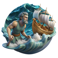 stunning traditional A Courageous Odysseus Facing Scylla And authentic png