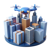 wonderful abstract A Drone Delivering a Package in a Futur professional png