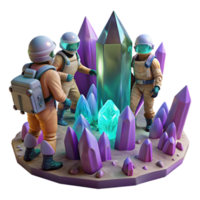 extraordinary creative A Group of Explorers in Spacesuits Ex detailed png