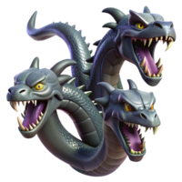 serene contemporary A Hydra Its Multiple Heads Hissing Scal png