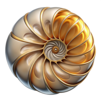 stunning abstract Fractal Geometry Inspired by Nautilus Sh high quality png