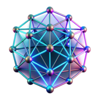 beautiful modern A Network of Glowing Pulsating Neon Lin detailed png