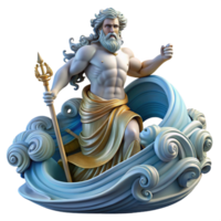 elegant traditional Poseidon Commanding a Tempestuous Sea Fro png