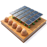lindo contemporâneo uma solar painel Fazenda alongamento através uma d Alto resolução png