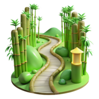 beautiful contemporary A Winding Path Through a Bamboo Forest So authentic png