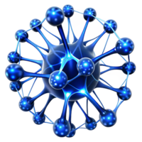 serene contemporary A Web of Interconnected Glowing Neurons high quality png