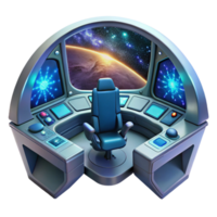 wonderful rustic A Futuristic Spaceship Cockpit with a View authentic png