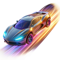 impressive traditional A Futuristic Sports Car Hovering Above premium png
