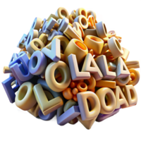beautiful rustic A Chaotic Jumble of Letters and Numbers original png