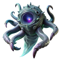 serene minimalist A Colossal Alien Creature with Tentacles premium png